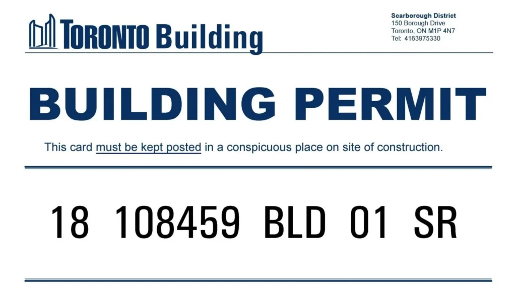 toronto permit for renovation