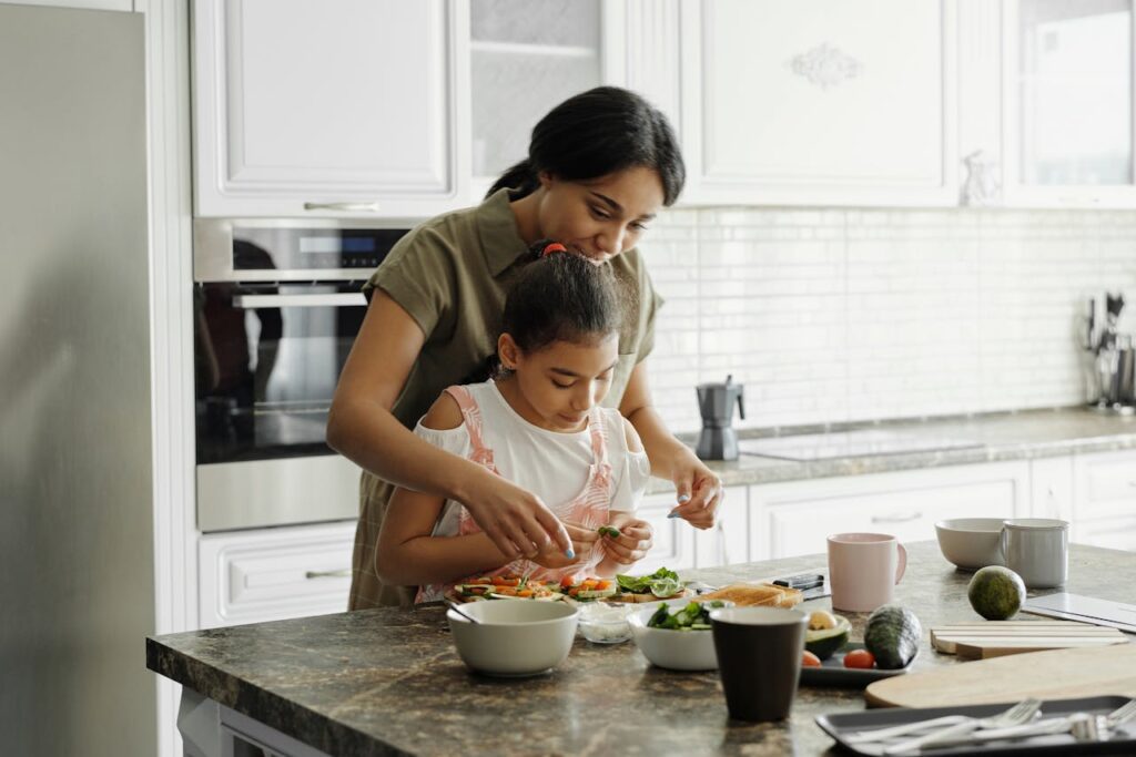 kid in kitchen