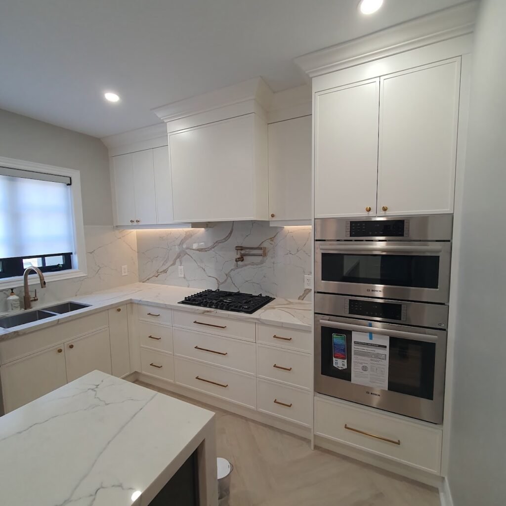 Custom kitchen cabinets after renovation in Richmond Hill by David Reno