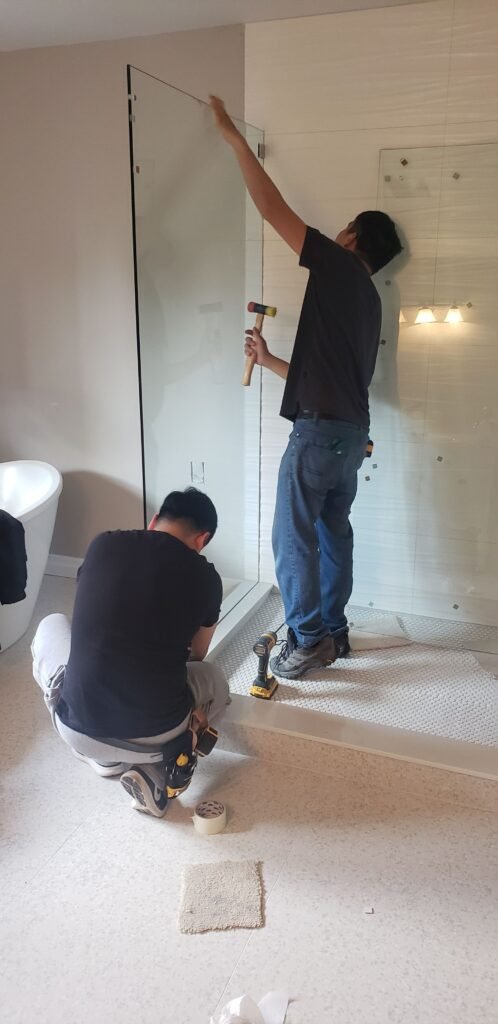 Completed bathroom renovation project in Thornhill by David Reno