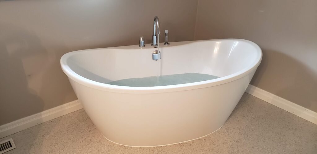 Completed bathroom renovation project in Thornhill by David Reno