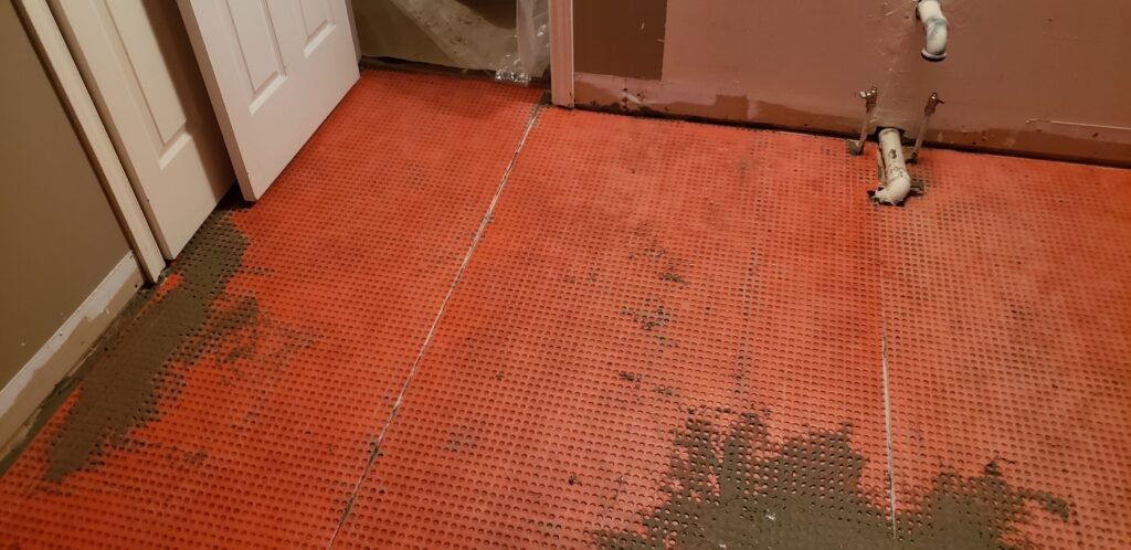 Bathroom before renovation in Thornhill showing outdated fixtures and layout