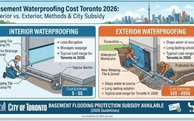Basement Waterproofing Cost Toronto 2026: Interior vs. Exterior, Methods & City Subsidy | David Reno